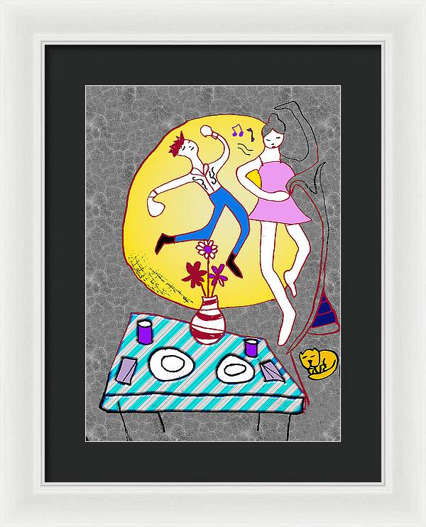 Dancin In The Moonlight - Framed Print