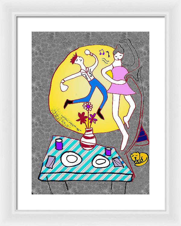 Dancin In The Moonlight - Framed Print