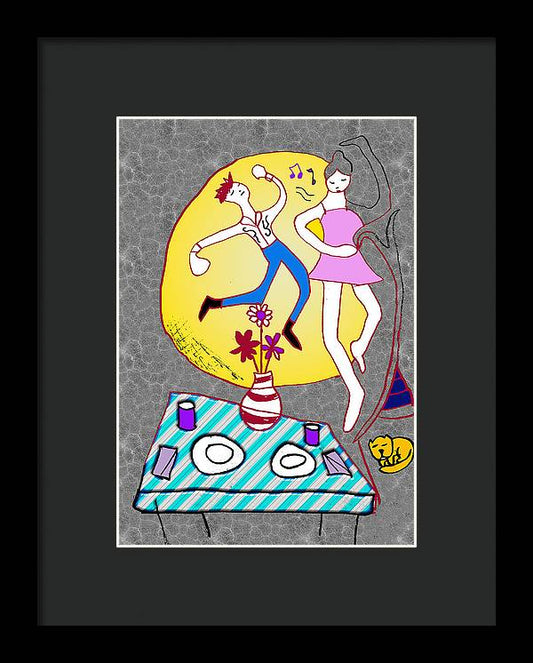 Dancin In The Moonlight - Framed Print