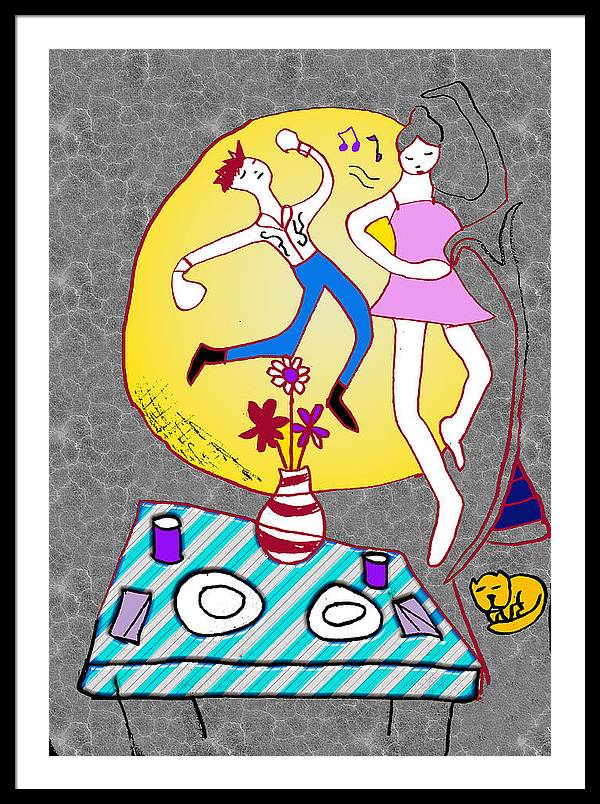 Dancin In The Moonlight - Framed Print