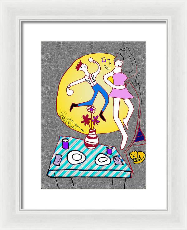 Dancin In The Moonlight - Framed Print