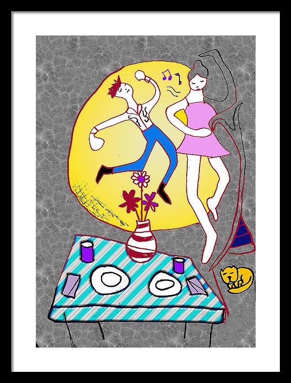 Dancin In The Moonlight - Framed Print