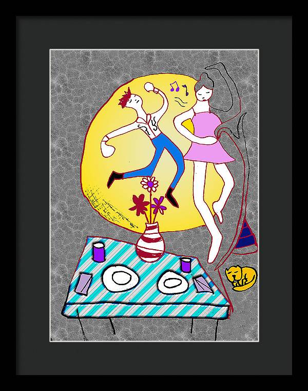 Dancin In The Moonlight - Framed Print