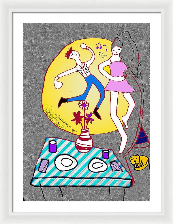 Dancin In The Moonlight - Framed Print