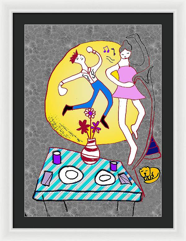 Dancin In The Moonlight - Framed Print