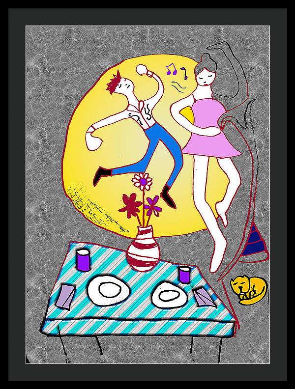 Dancin In The Moonlight - Framed Print