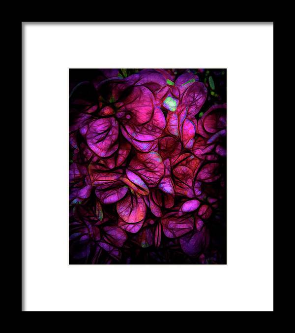Dark Pink Flower Background - Framed Print