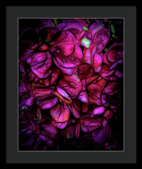 Dark Pink Flower Background - Framed Print
