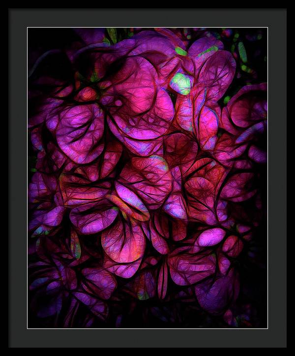 Dark Pink Flower Background - Framed Print