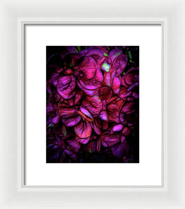Dark Pink Flower Background - Framed Print