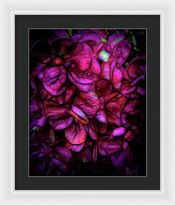 Dark Pink Flower Background - Framed Print