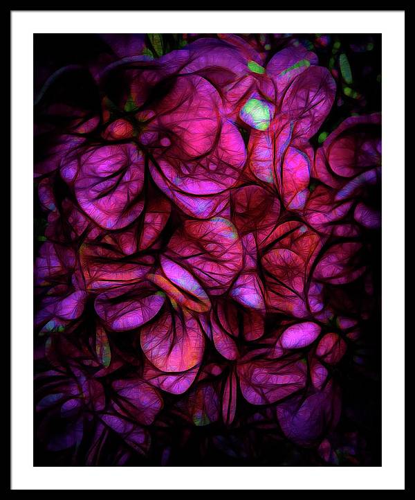 Dark Pink Flower Background - Framed Print