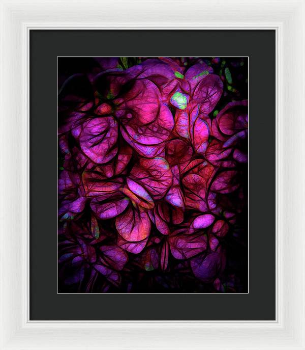 Dark Pink Flower Background - Framed Print