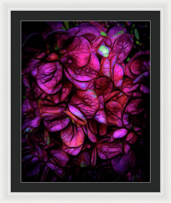 Dark Pink Flower Background - Framed Print