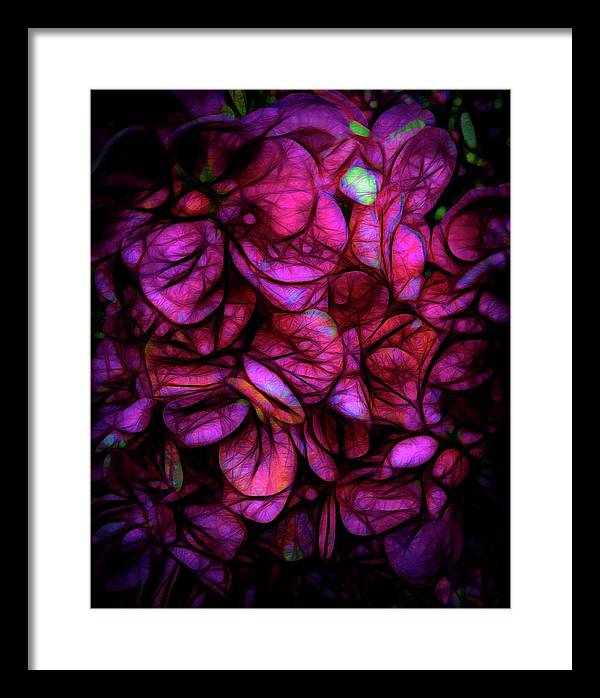 Dark Pink Flower Background - Framed Print