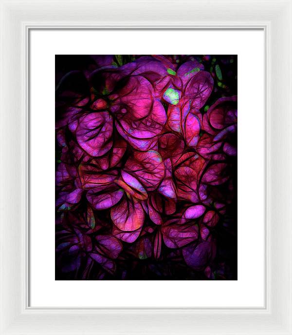 Dark Pink Flower Background - Framed Print