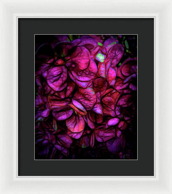 Dark Pink Flower Background - Framed Print