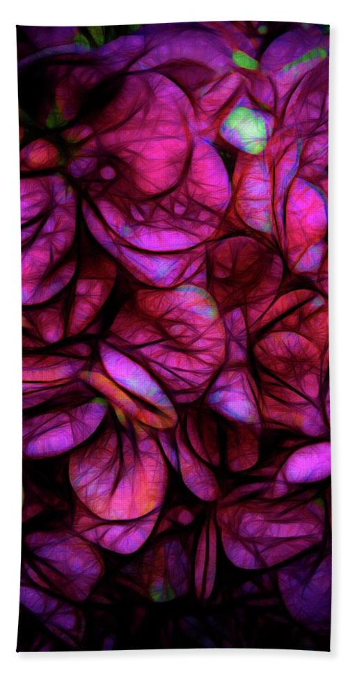Dark Pink Flower Background - Bath Towel