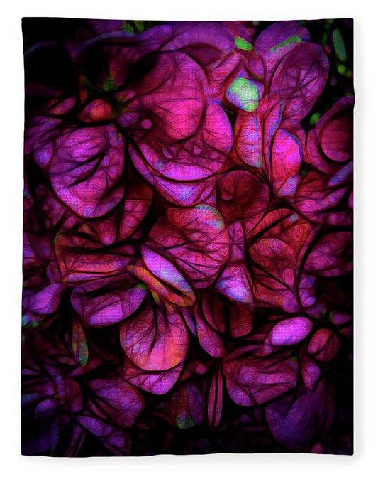 Dark Pink Flower Background - Blanket