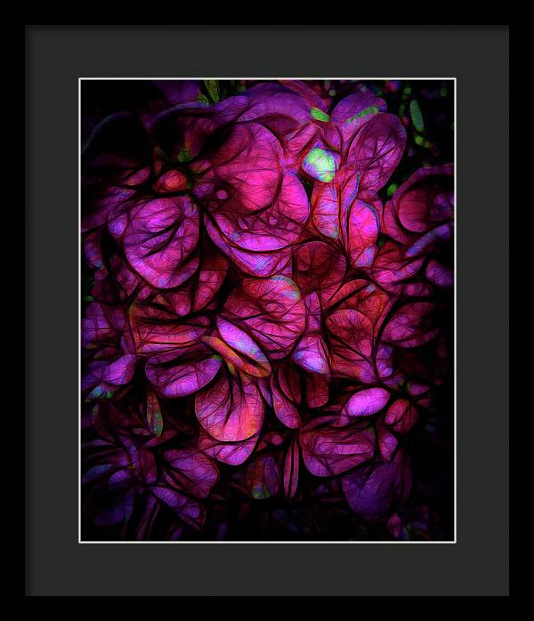 Dark Pink Flower Background - Framed Print
