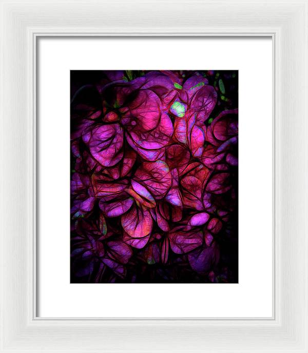 Dark Pink Flower Background - Framed Print