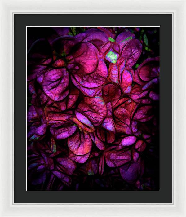Dark Pink Flower Background - Framed Print