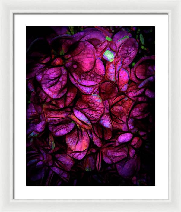 Dark Pink Flower Background - Framed Print