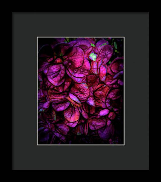 Dark Pink Flower Background - Framed Print