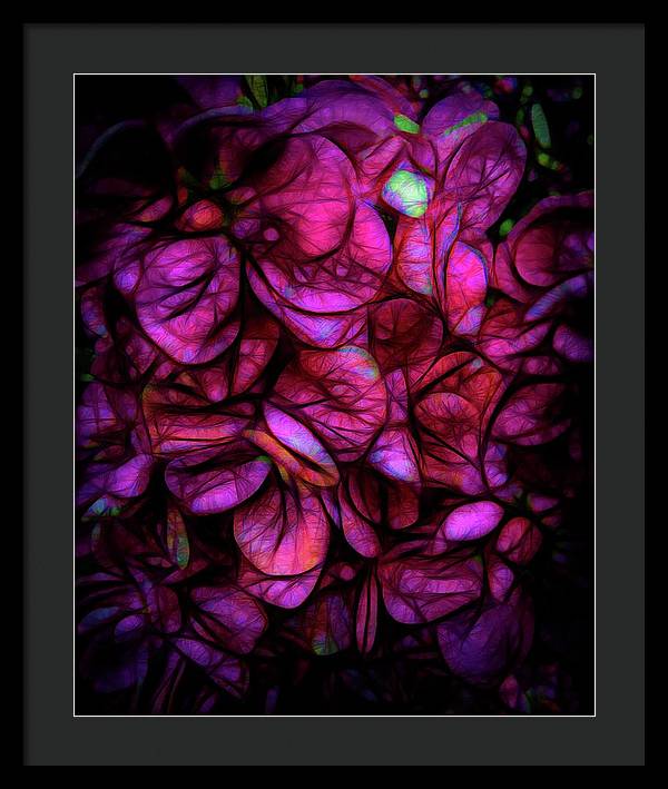 Dark Pink Flower Background - Framed Print