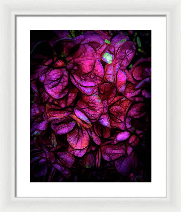Dark Pink Flower Background - Framed Print