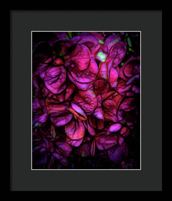 Dark Pink Flower Background - Framed Print