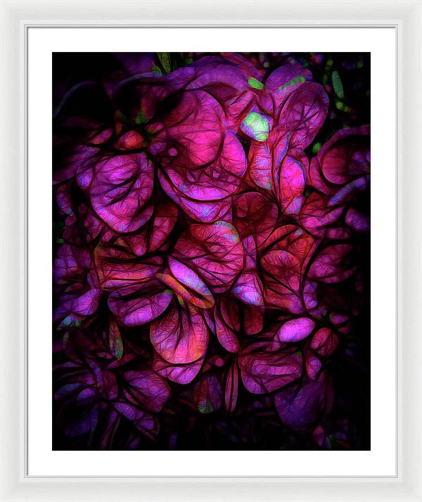Dark Pink Flower Background - Framed Print