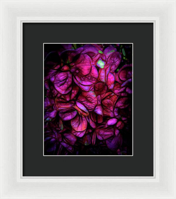 Dark Pink Flower Background - Framed Print