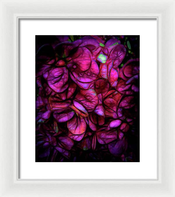 Dark Pink Flower Background - Framed Print