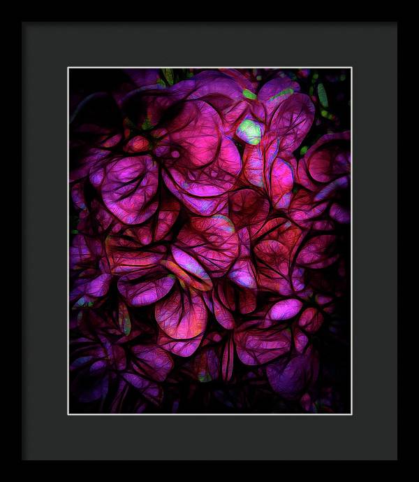Dark Pink Flower Background - Framed Print