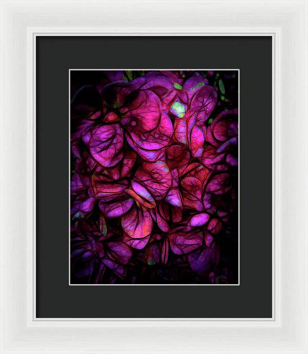 Dark Pink Flower Background - Framed Print
