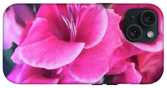 Dark Pink Gladiolas - Phone Case