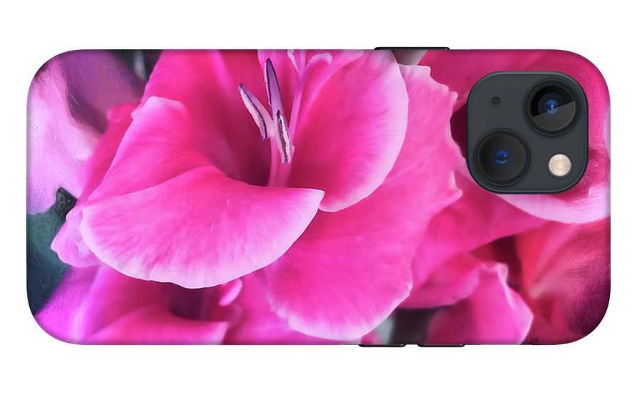 Dark Pink Gladiolas - Phone Case