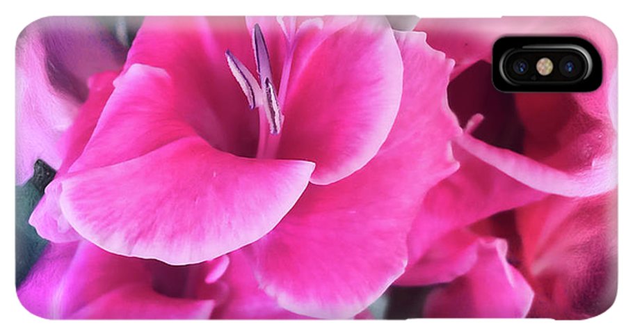 Dark Pink Gladiolas - Phone Case