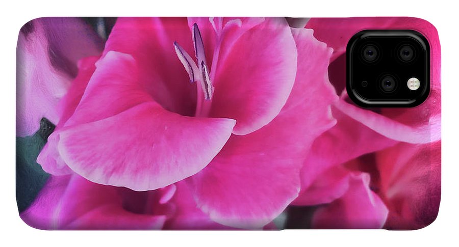 Dark Pink Gladiolas - Phone Case