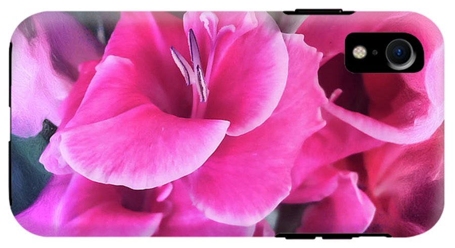 Dark Pink Gladiolas - Phone Case