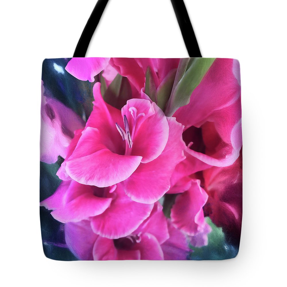Dark Pink Gladiolas - Tote Bag