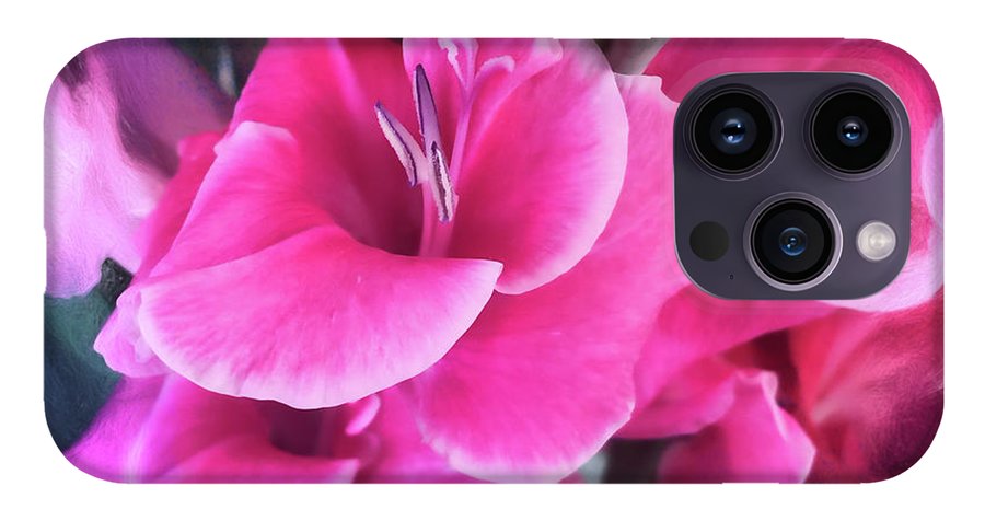 Dark Pink Gladiolas - Phone Case