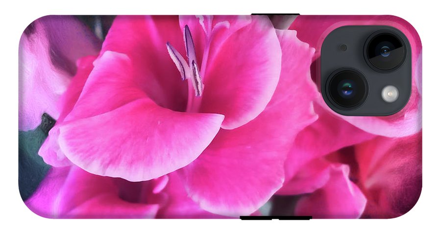Dark Pink Gladiolas - Phone Case