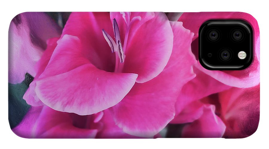 Dark Pink Gladiolas - Phone Case