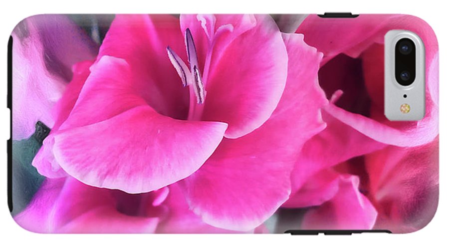 Dark Pink Gladiolas - Phone Case