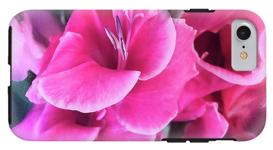 Dark Pink Gladiolas - Phone Case