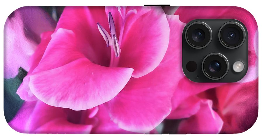 Dark Pink Gladiolas - Phone Case