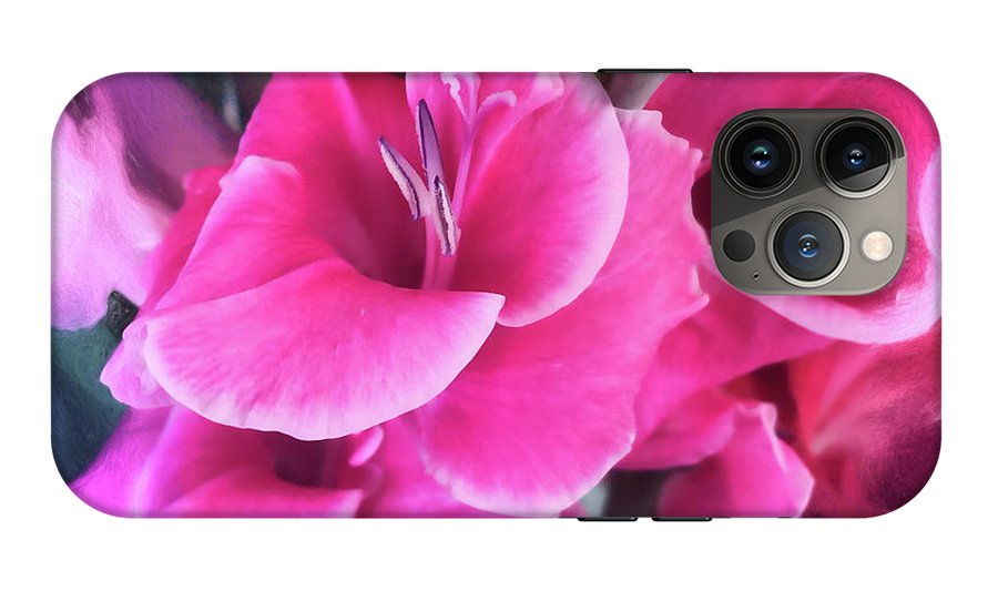 Dark Pink Gladiolas - Phone Case
