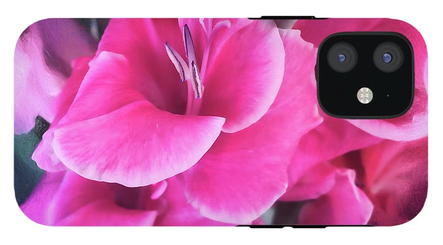 Dark Pink Gladiolas - Phone Case